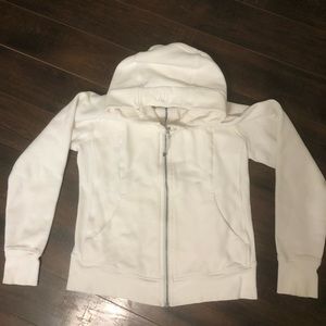 White lululemon scuba hoodie